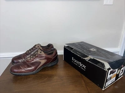 Zapatos de golf Footjoy para hombre 54296 12 W cómodos de cuero borgoña 12 anchos Foto 1 de 4