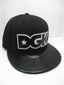 Cappello Berretto DGK Dirty Ghetto Kids KAYO 2012 Nuova Era Nero Ecopelle Bill Adjus. - Foto 1 di 13