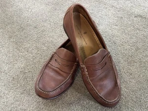 Martin Dingman Penny Loafers Mens Size 12M Brown Leather Dress Shoes 532354M - Picture 1 of 11