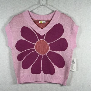 Epic Threads Big Girls Flower Sweater Vest Pink Size Medium 10/12 NWT - Picture 1 of 7