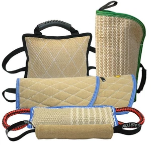UK Jute Large Dog Bite Sleeve Tug Pillow Training Schutzhund Boxer Heavy Duty - Picture 1 of 22