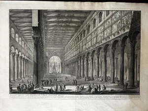 Giovanni Battista Piranesi- “Interno della Basilica di S. Paolo fuori delle Mura - Imagen 1 de 7
