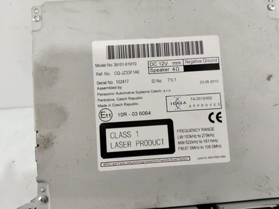 39101-61M10 Sistema Audio/Radio Cd para SUZUKI SX4 S-CROSS (AKK/JY) * 1780236 - Imagen 1 de 4