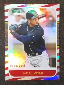 ALEX RODRIGUEZ 2021 Donruss #253 Red and White Stripes /2021 Mariners.  C1C - Picture 1 of 3