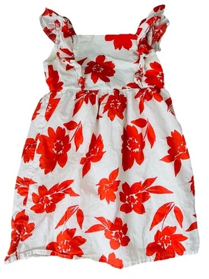 Carter’s White Sundress 带粗红色花朵印花 S 码 — 第 1/4 张图片