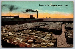 Helena Arkansas~Bales Of Cotton At The Compress~Warehouses~Workers~c1910 - Picture 1 of 2