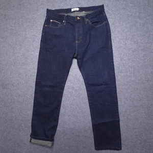 Pantalones de mezclilla Taylor Stitch para hombre 32 ribete ajustado botón mosca algodón orgánico - Imagen 1 de 24