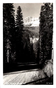 Snow on Garden Wall Glacier National Park Montana 1940s RPPC Postcard Photo - Picture 1 of 2
