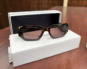 Womens brown tortiseshell Prada sunglasses only worn twice - Picture 1 of 7