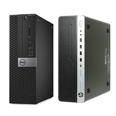 DELL - HP CORE i5 7th GEN 512GB SSD 16GB RAM Desktop PC SFF HDMI Windows 11 Pro - Image 1 of 4