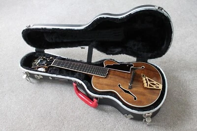 D'Angelico New York Acoustic Hollow Body Koa Archtop Ukulele MU-3 Made In Japan - Image 1 of 4