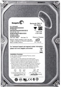 Disque Dur Seagate Barracuda 7200.10 160GB 7.2K 8MB SATA ST3160815AS 3.5'' Pouce - Photo 1/3