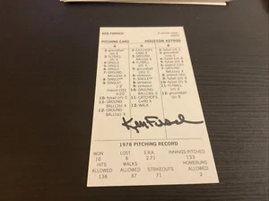STRAT-O-MATIC Signed Card Ken Forsch 1978 Houston Debut 1970 - Picture 1 of 2
