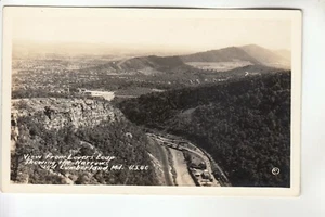 Real Photo Postcard View from Lovers Leap Showing Cumberland MD - Picture 1 of 1