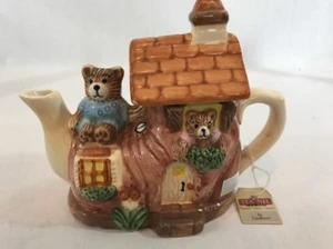 "Mini olla de té Tea-Nee de Cardinal pintada a mano en relieve" - Imagen 1 de 12