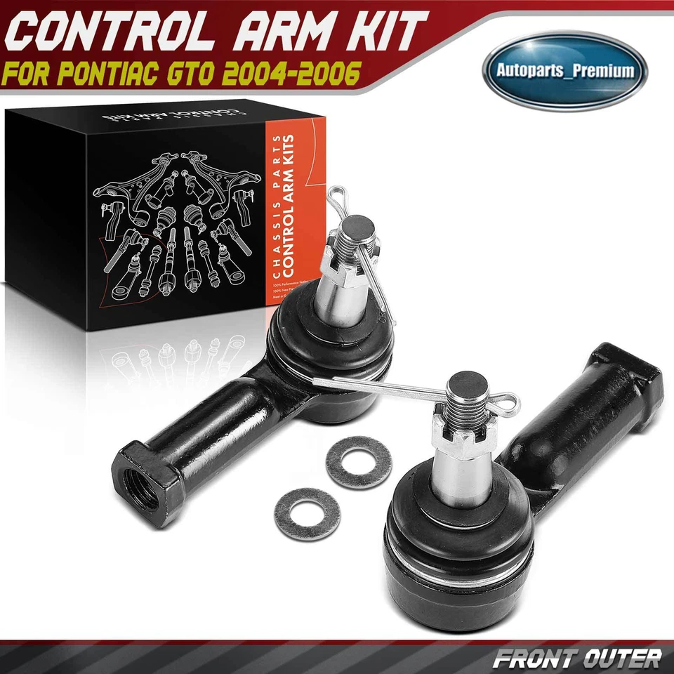 Extremo de barra de amarre lateral exterior para conductor y pasajero delantero 2 piezas para Pontiac GTO 2004-2006 Foto 1 de 4