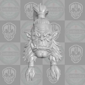 Cabeza personalizada Narzug orco bárbaro para figuras de acción 1:6 y 1:10 y 1:12 y 1:18 - Imagen 1 de 1