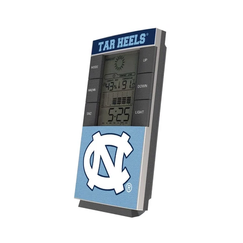 North Carolina Tar Heels Solid Wordmark Digital Desk Clock Cover