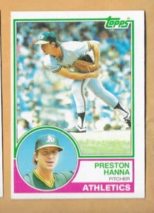 PRESTON HANNA OAKLAND ATHLETICS #127 - TOPPS NM-MT 1983 - Picture 1 of 2