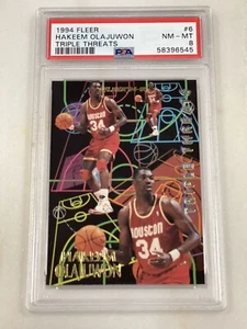1994 FLEER HAKEEM OLAJUWON TRIPLE THREATS #6 PSA 8 NM-MT - Bild 1 von 2