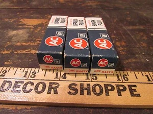 3 R44TX spark plugs AC GM truck car rat rod new old stock - Picture 1 of 2