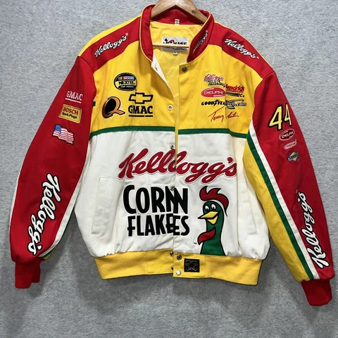 Chase Authentics Nascar Mens Sz XL Racing Terry Labonte 44 Kelloggs Jacket Cover