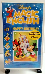 WALT DISNEY MAGIC ENGLISH HAPPY BIRTHDAY N°7 VHS 1996 Cassete VHS SECAM France - Picture 1 of 7