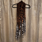 Ombre Brown Animal Print Cheetah Leopard Rayon Scarf