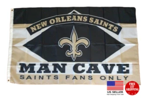 Saints FLAG 3X5 New Orleans Banner American Football New Man Cave Fans Only USA - Picture 1 of 8