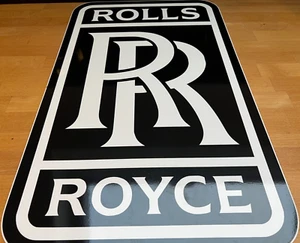 ROLLS ROYCE LOGO 2FT GARAGE SIGN WALL PLAQUE CLASSIC CAR WORKSHOP PHANTOM GHOST - Picture 1 of 6