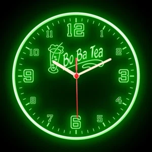Boba Tee Bubble Cafe Bar Shop Wohndeko bunt flexibel Neon Uhr 10" - Bild 1 von 16
