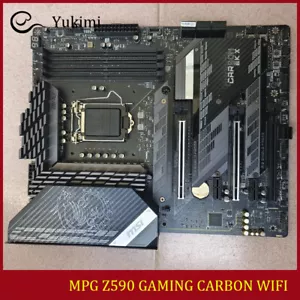 FOR MSI MPG Z590 GAMING CARBON WIFI LGA1200 DDR4*4 ATX Motherboard Test OK - Picture 1 of 6