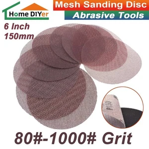 150mm Mesh Abrasive Sanding Disc 6 Inch Hook Loop Sand Paper Pads 80#-1000# Grit - Picture 1 of 20