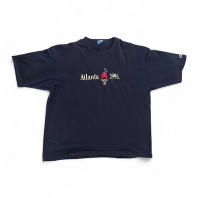 Camiseta Olímpica Atlanta 1996 De Colección Para Hombres 2XL Campeón Bordado Logo Azul Foto 1 de 4