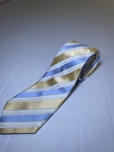 Donald J. Trump HALSKRAWATTE gold blau diagonal Signatur Goldbarren Seidenkrawatte Power - Bild 1 von 6