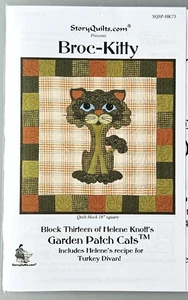 Story Quilts Garten Aufnäher Katzen BROC-KITTY Brokkoli Blockmuster Helene Knott - Bild 1 von 2
