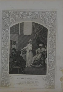 Antike religiöse Kunst Esthers Untersuchung 1860 Christentum Geschichte - Bild 1 von 7