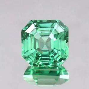 AAA 8.87 Ct Flawless Ceylon Green Sapphire Asscher Cut Loose Gemstone Unheated - Picture 1 of 4