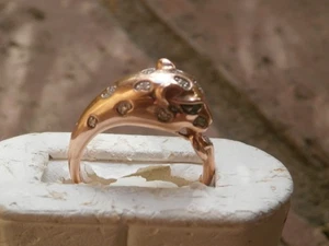 Effy 14kt Rotgold Panther Ring mit Tsavorit Augen und Diamant Akzenten Größe 8,75 - Bild 1 von 8