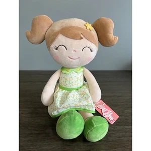 Gloveleya Baby Girl with Yellow & Green Flower Dress Plush Doll - Picture 1 of 6
