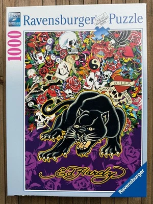 Ed Hardy Black Panther 1000pc Puzzle (Ravensburger, 2009) RARE NEW - Image 1 of 4