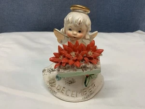 Lefton’s #489 Dezember Weihnachtsstern blauer Zirkon Geburtstag Engel 4” - Bild 1 von 9