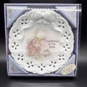 Precious Moments Inspirations Of Love Collectors Plate Footprints in the Sand - Bild 1 von 6