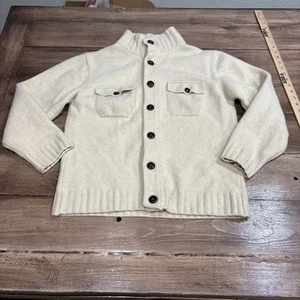 Cárdigan vintage Robert Scott lana/cachemira suéter crema talla L - Imagen 1 de 11