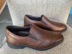 Mens Neil M Leather Slip On Shoes Size 10 1/2 D Brown EUC - Picture 1 of 7