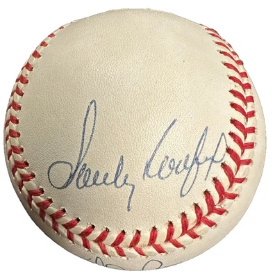 Sandy Koufax, Bob Feller & Nolan Ryan Autographed OAL Baseball JSA - Image 1 of 4