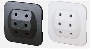 Kopp 3-fach Euro Adapter Stecker dreifach Steckdose schwarz weiß - Bild 1 von 3