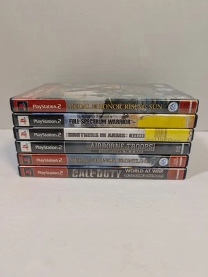 PlayStation 2 Juego de Guerra Lote de 6 Call of Duty, Medal of Honor, Brothers in Arms Foto 1 de 4