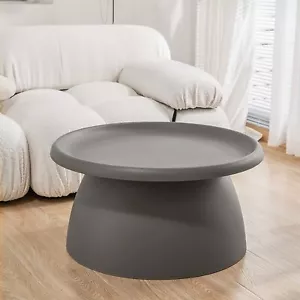 ArtissIn Coffee Table Mushroom Nordic Round Large Side Table 71CM Grey - Picture 1 of 8