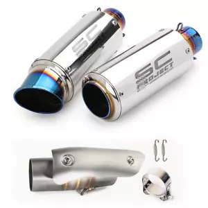 2012-2022 For Suzuki GSXR 1000 Exhaust Pipe Mid Muffler Link Tube System Tips - Picture 1 of 4